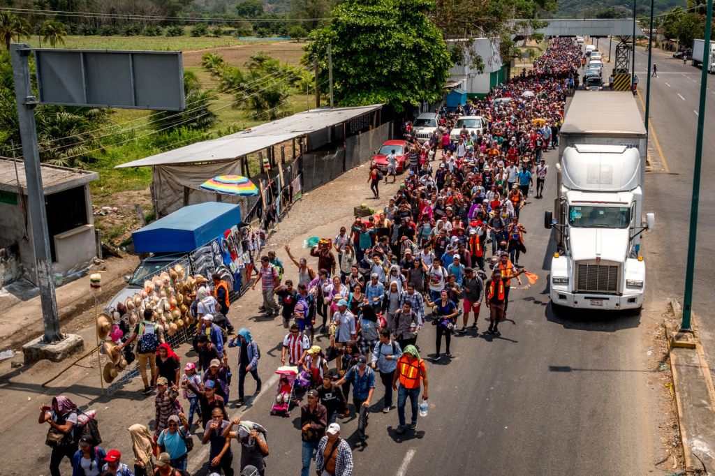 Caravan of Thousands Head Towards US/Mexico Border