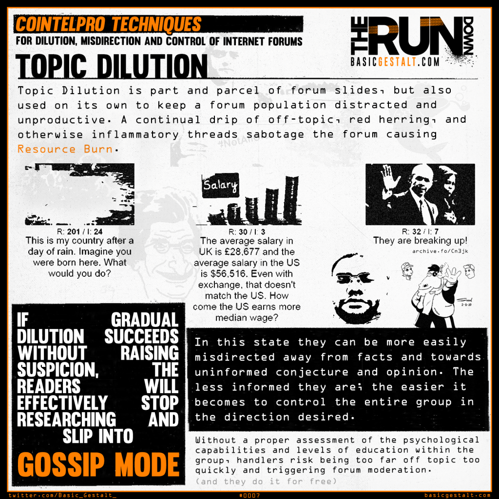 COINTELPRO TECHNIQUES PT.III – Topic Dilution